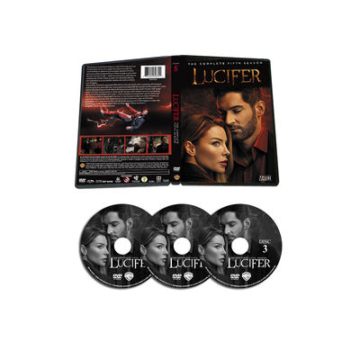맞춘 DVD 박스는 미국 영화에게  완결 시리즈 루시퍼 시즌 5시 5분 디스크를 할당합니다 협력 업체